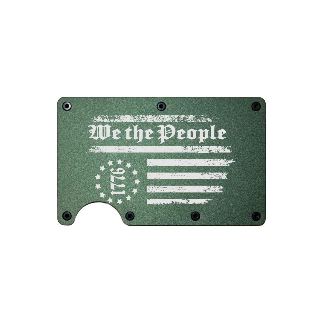 We The People 1776 - Metal Minimalist Wallet - RFID Blocking