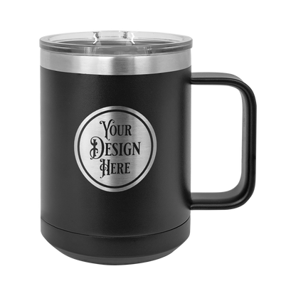 15oz Stainless Steel Mug - Custom Laser Engraved