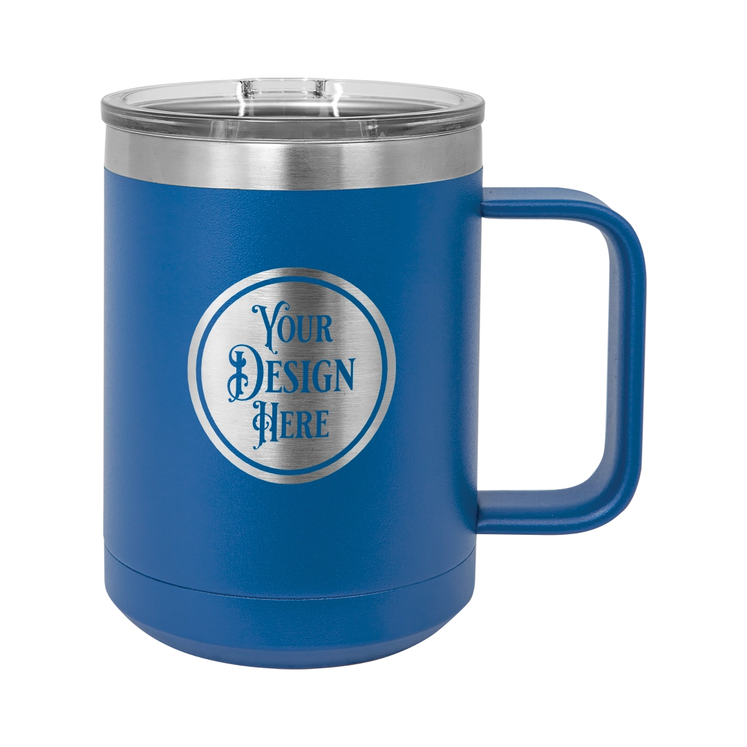 15oz Stainless Steel Mug - Custom Laser Engraved