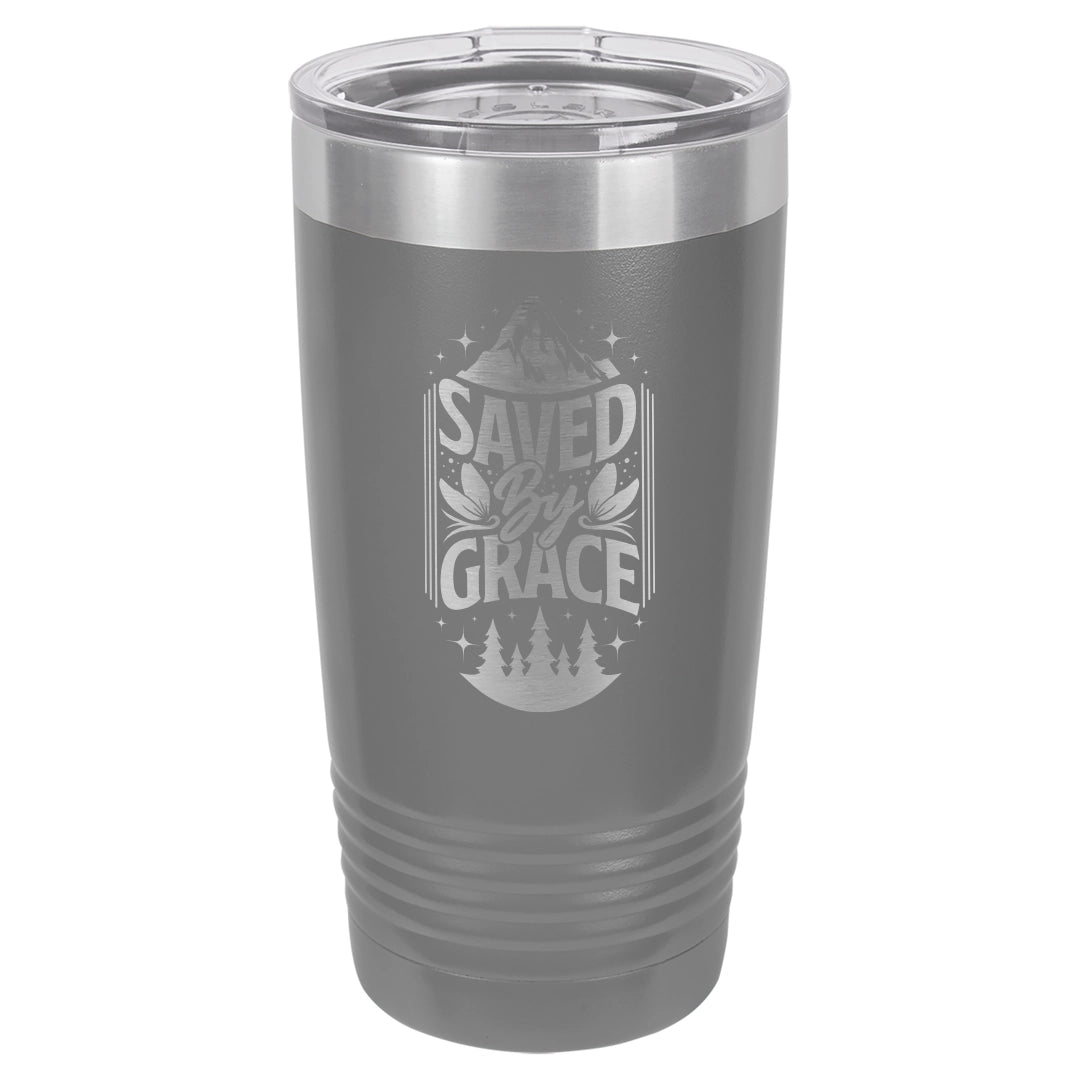 Saved by Grace - Engraved 20oz Stainless Steel Tumbler