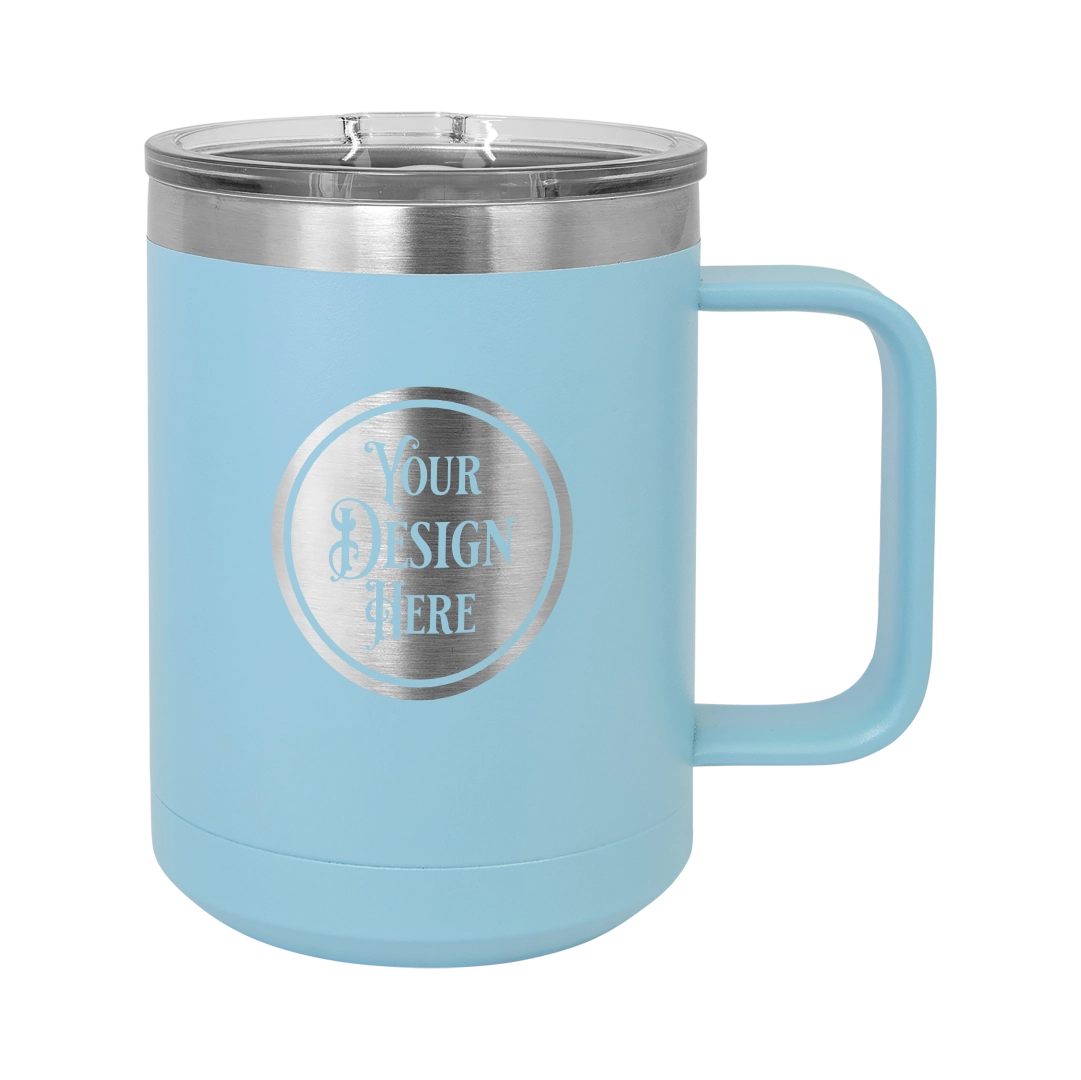 15oz Stainless Steel Mug - Custom Laser Engraved