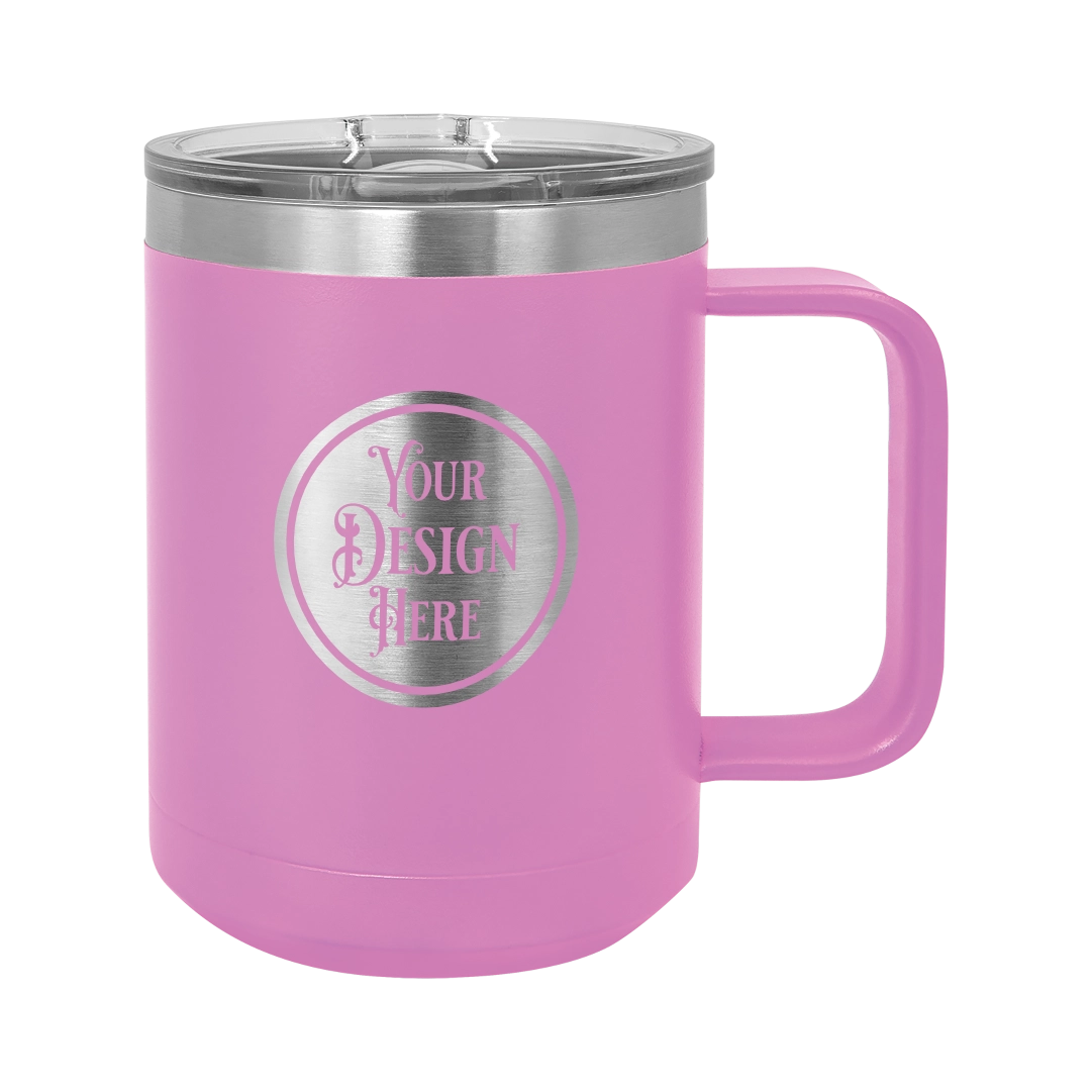 15oz Stainless Steel Mug - Custom Laser Engraved