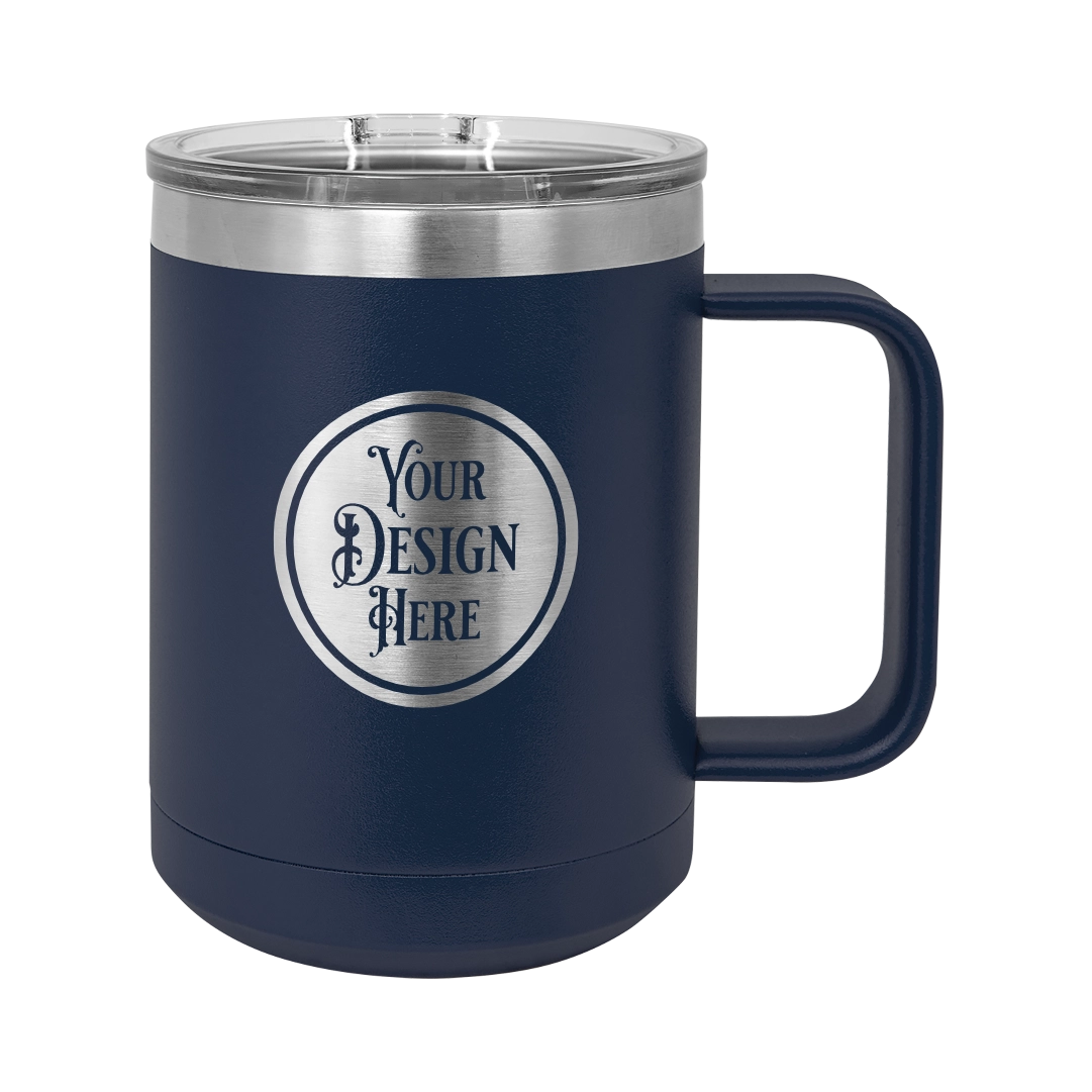 15oz Stainless Steel Mug - Custom Laser Engraved