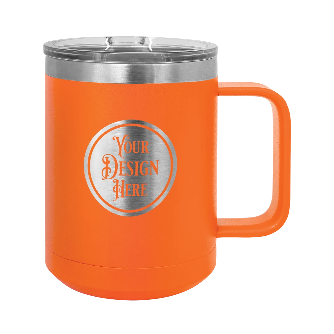 15oz Stainless Steel Mug - Custom Laser Engraved