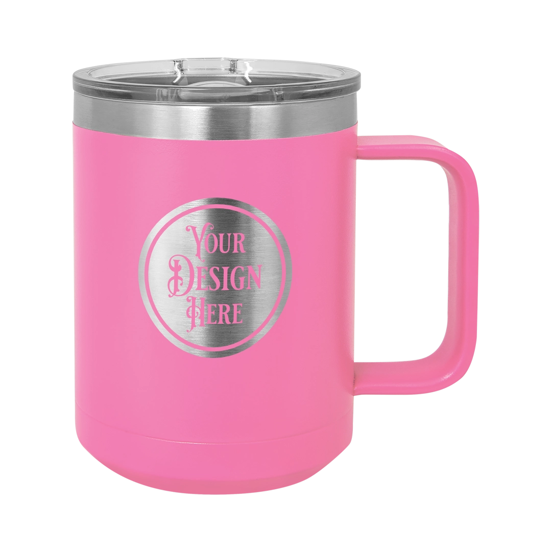 15oz Stainless Steel Mug - Custom Laser Engraved