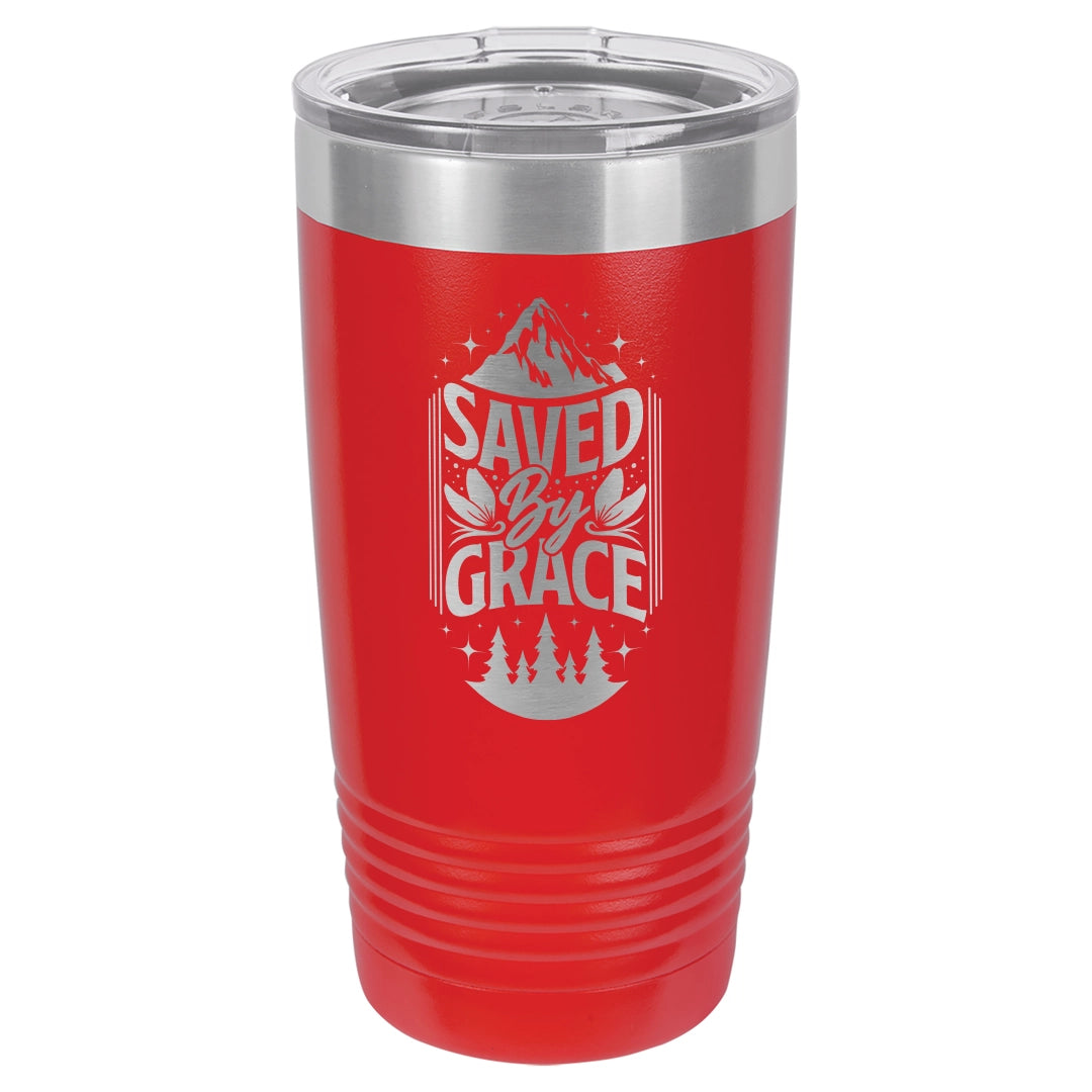Saved by Grace - Engraved 20oz Stainless Steel Tumbler