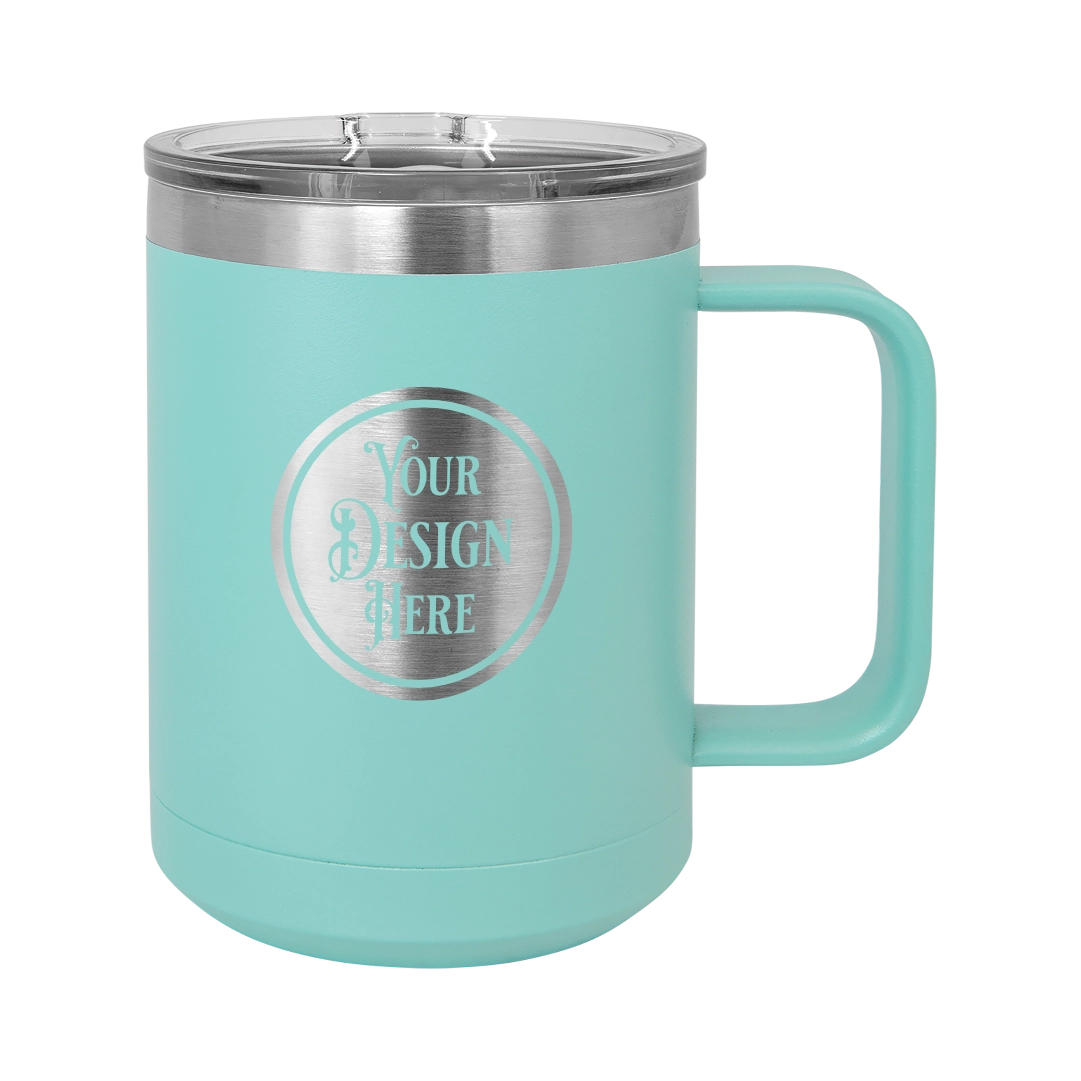 15oz Stainless Steel Mug - Custom Laser Engraved