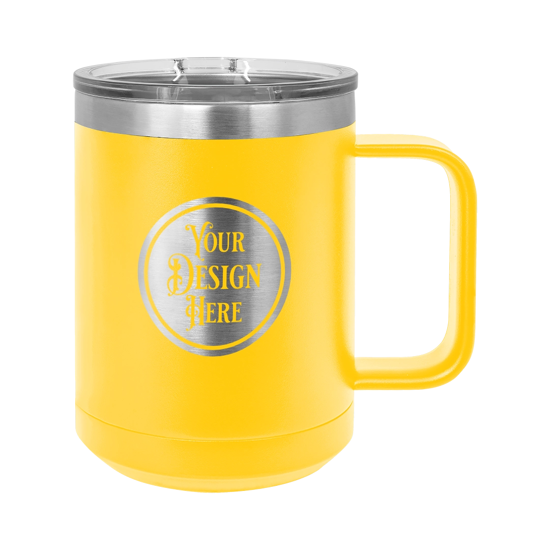 15oz Stainless Steel Mug - Custom Laser Engraved